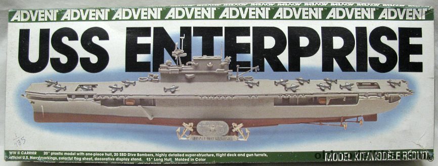 Revell 1/490 USS Enterprise CV6 Aircraft Carrier, 2556 plastic model kit